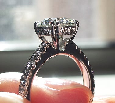 Pave Diamond Engagement Ring